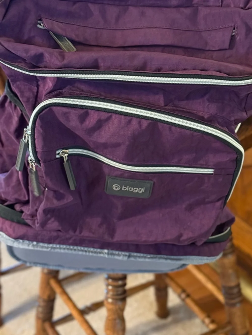Biaggi Purple Convertible Backpack.